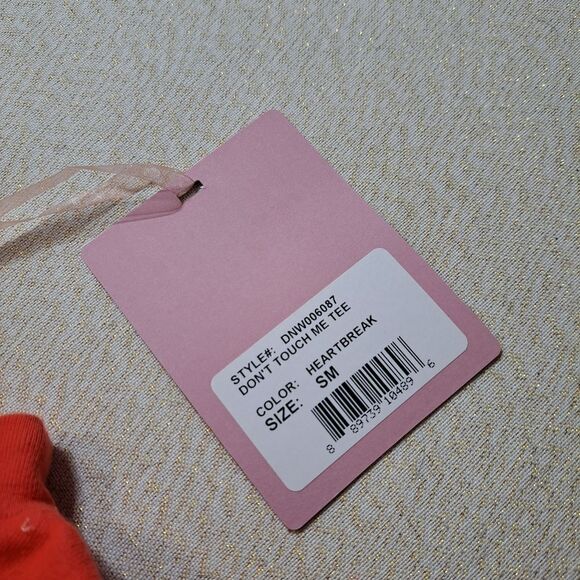 NWT Daydream Nation/Dolls Kill "Dont Touch Me" Cropped Tee - Picture 4 of 5